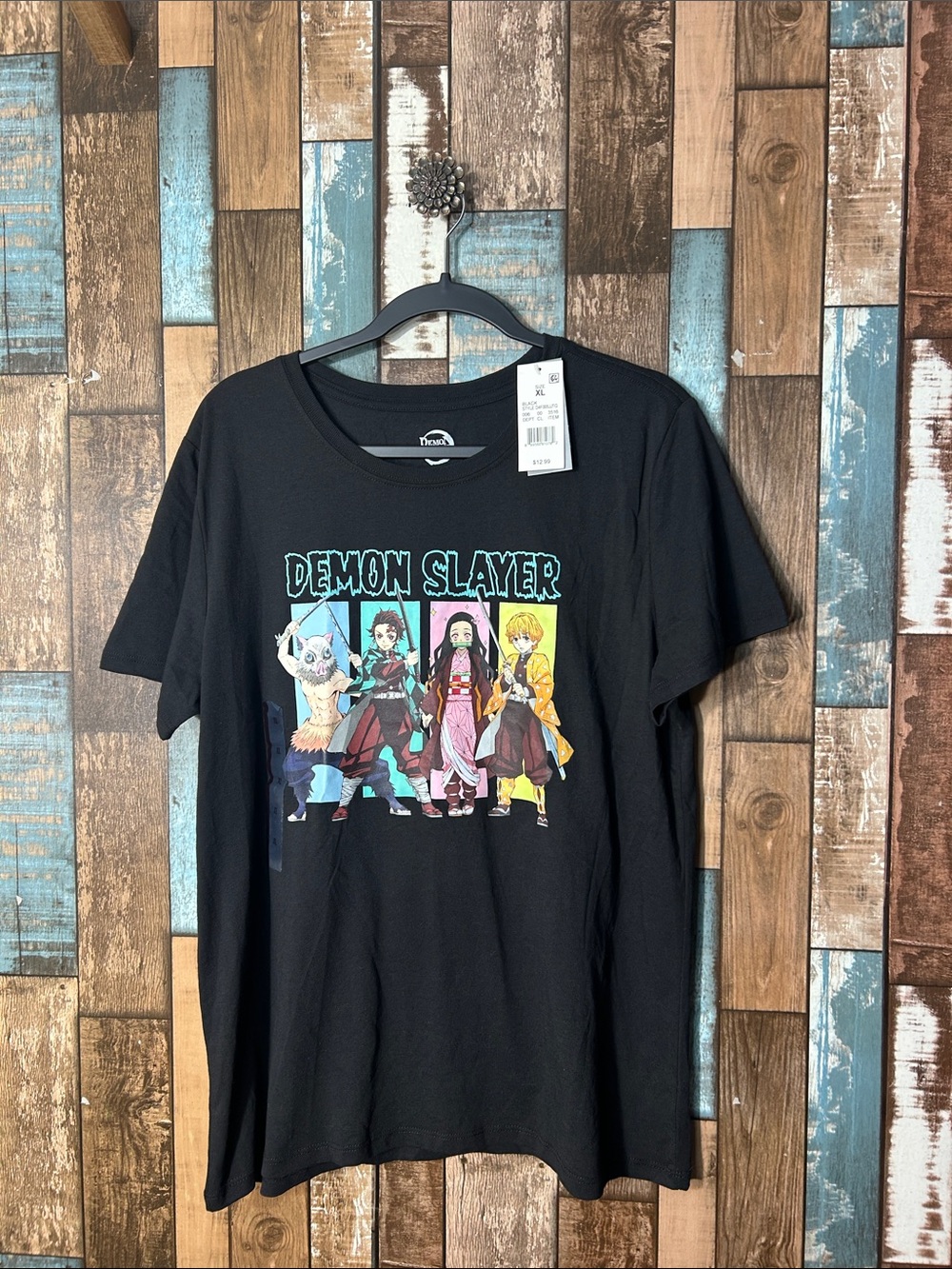 Demon Slayer Black Short Sleeve Graphic Tee
